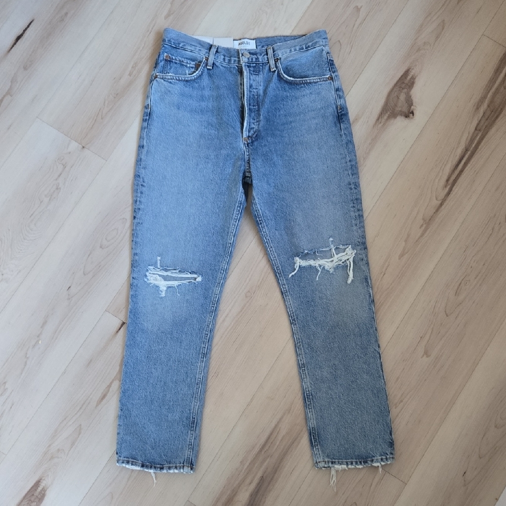 Agolde Blue Distressed Women Jeans